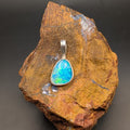White Cliffs opal doublet pendant in sterling silver