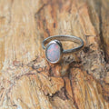 White Cliffs crystal opal ring