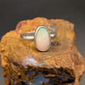 Coober Pedy solid opal ring in sterling silver