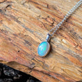 Coober Pedy solid opal pendant in sterling silver